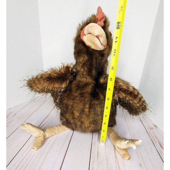 Folkmanis Hand Puppet Hen Chicken Plush Soft 20" Realistic Stuffed - Picture 11 of 11